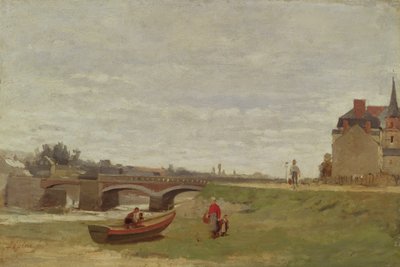 Landschap met een Brug, vroege 1870s door Stanislas Victor Edouard Lepine